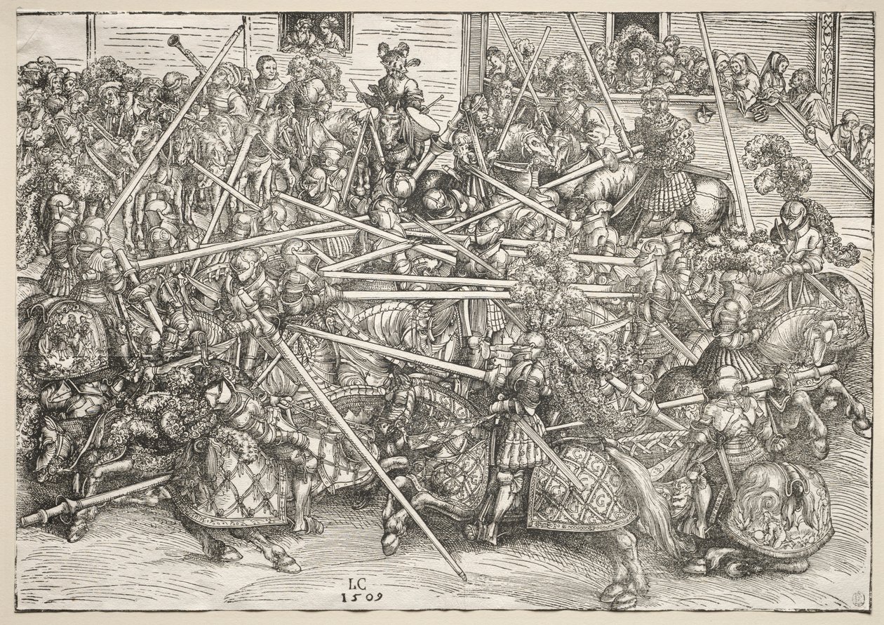 Turneringen med lanser, 1509. av Lucas Cranach the Elder