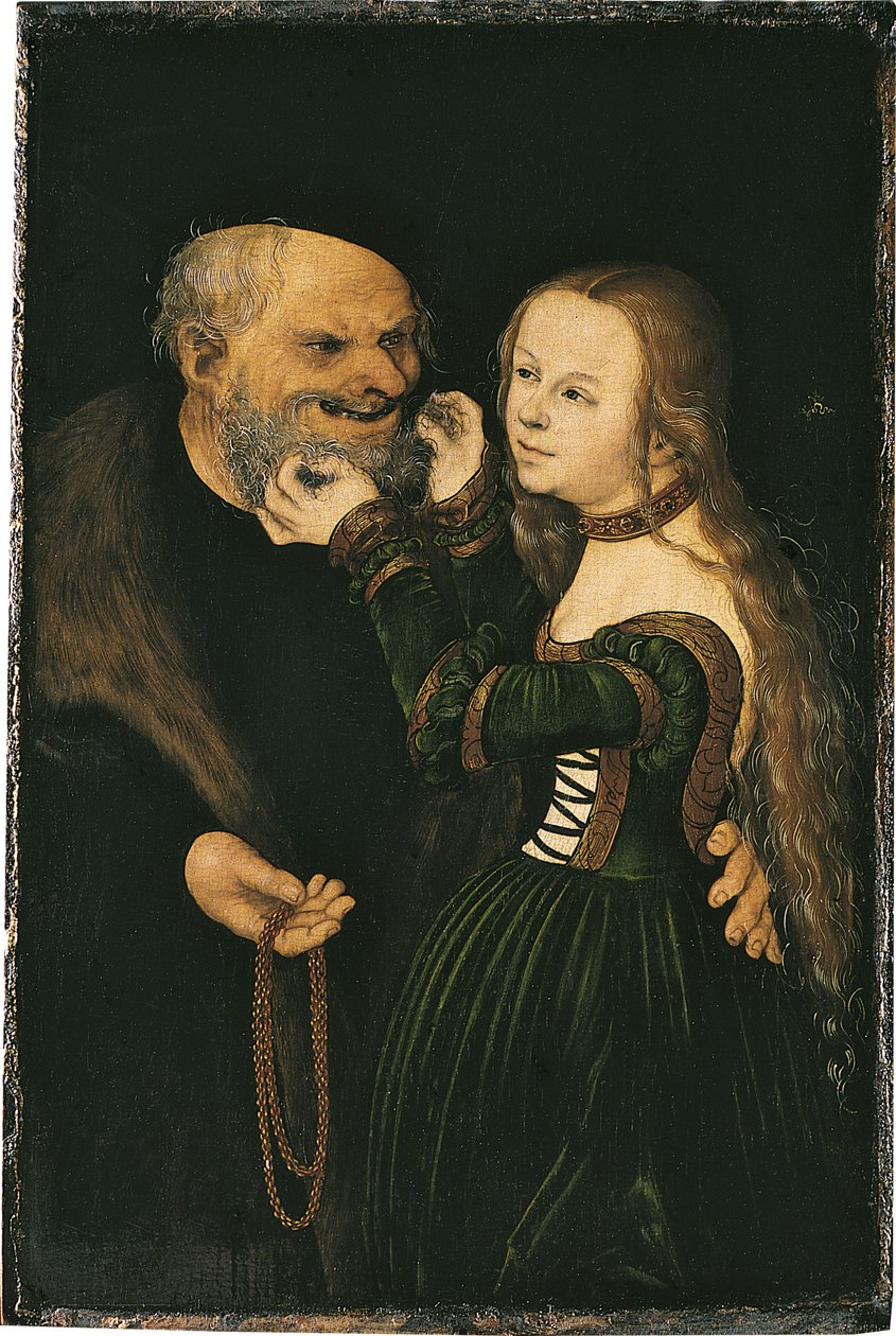 The Unequal Couple, ca 1530 av Lucas Cranach the Elder