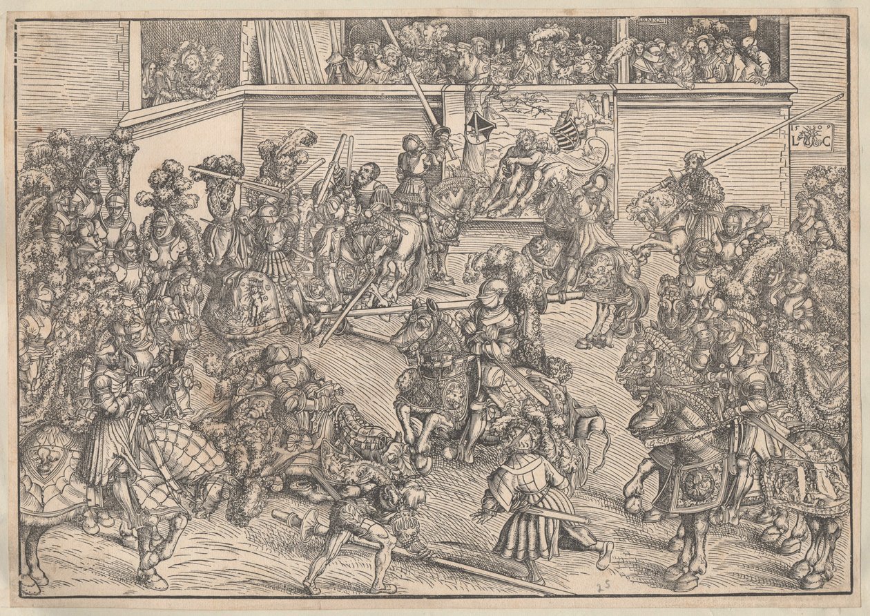 Turnering, 1509 av Lucas Cranach the Elder