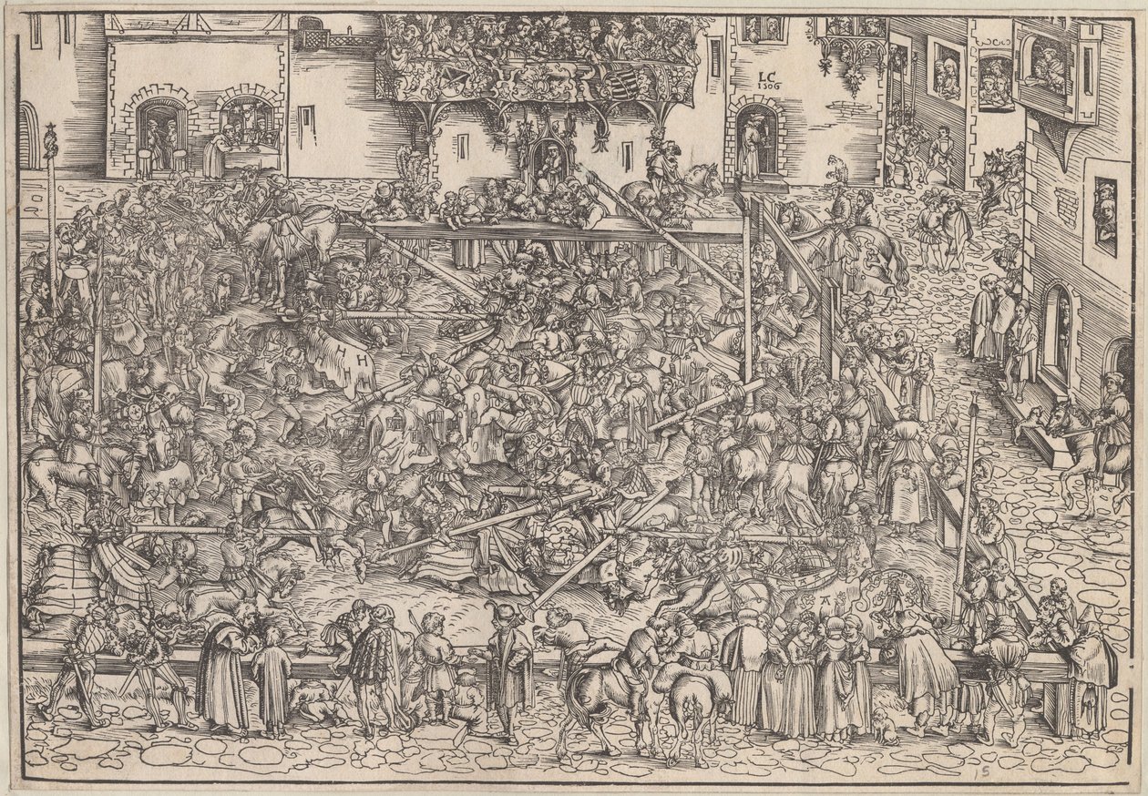 Turnering, 1509 av Lucas Cranach the Elder