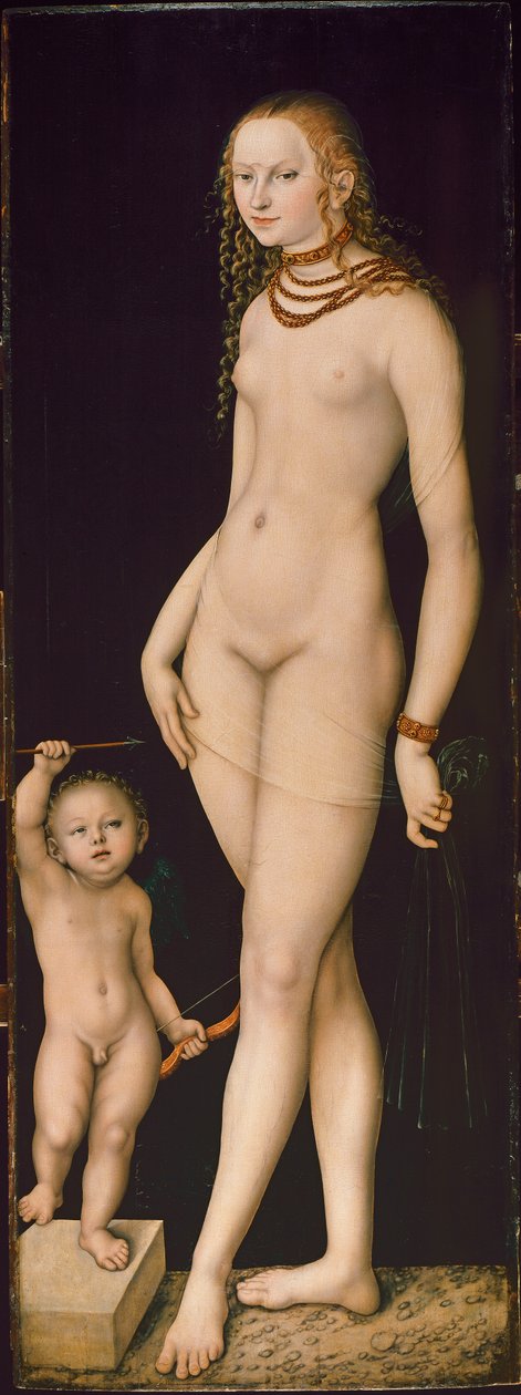 Venus og Amor, ca 1530. av Lucas Cranach the Elder