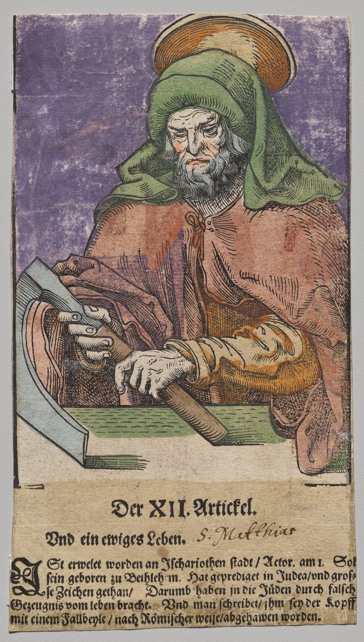 Mattias fra Kristus, apostlene og den hellige Paulus av Lucas Cranach the Elder, After