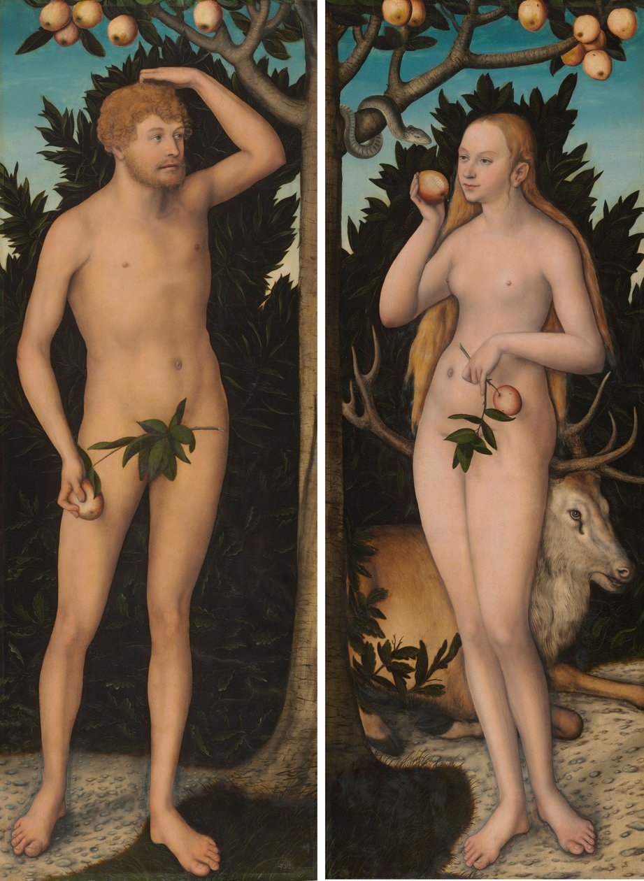 Adam og Eva av Lucas Cranach the Younger