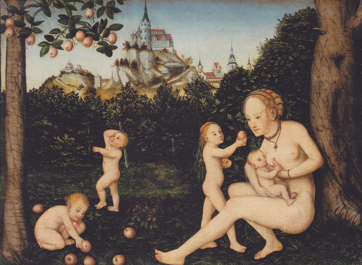 Veldedighet av Lucas Cranach the Younger