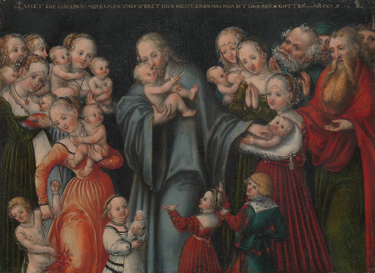 Kristus velsigner barna, ca. 1545-50. av Lucas Cranach the Younger