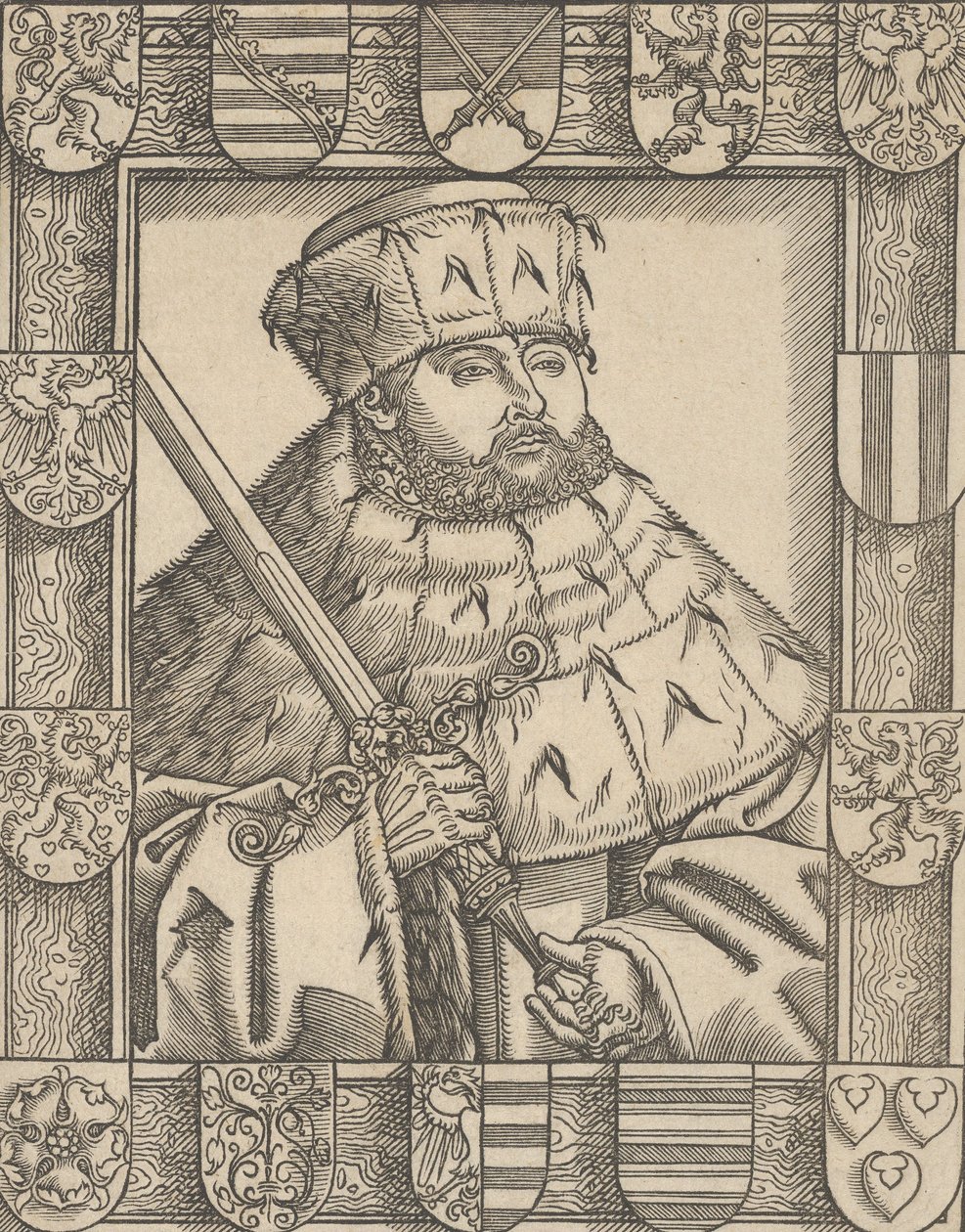 Kopi av John Frederic the Magnanimous, i valgkåper av Lucas Cranach the Younger  