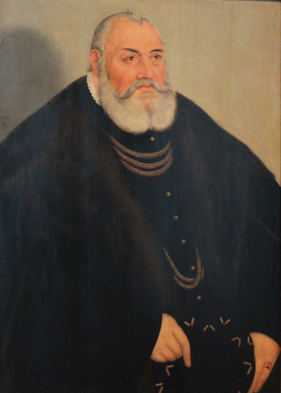 Portrett av Georg den fromme av Brandenburg-Ansbach av Lucas Cranach the Younger