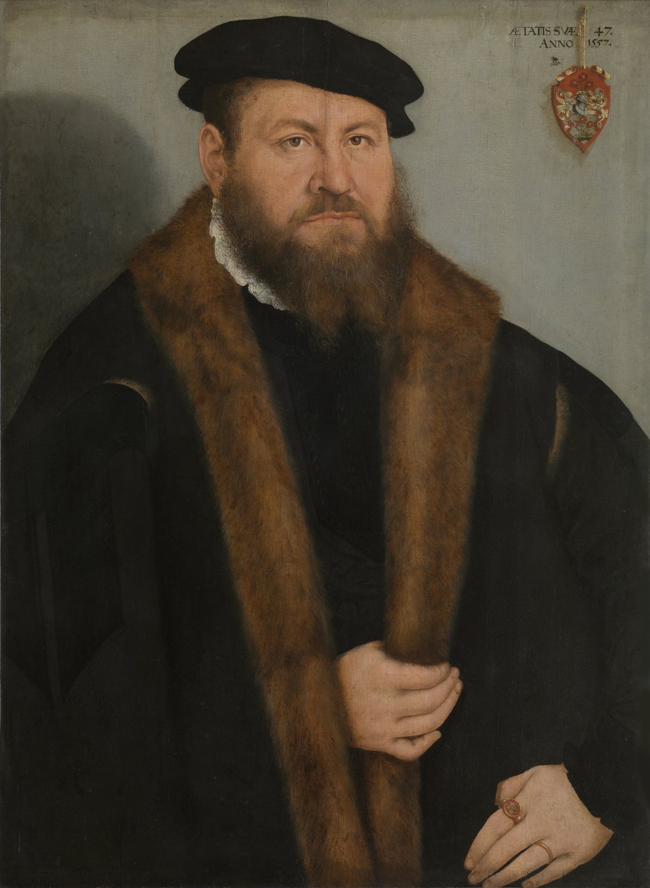 Portrett av en mann, 1557 av Lucas Cranach the Younger