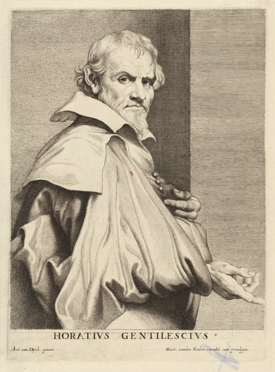Orazio Gentileschi av Lucas Emil Vorsterman after Sir Anthony van Dyck
