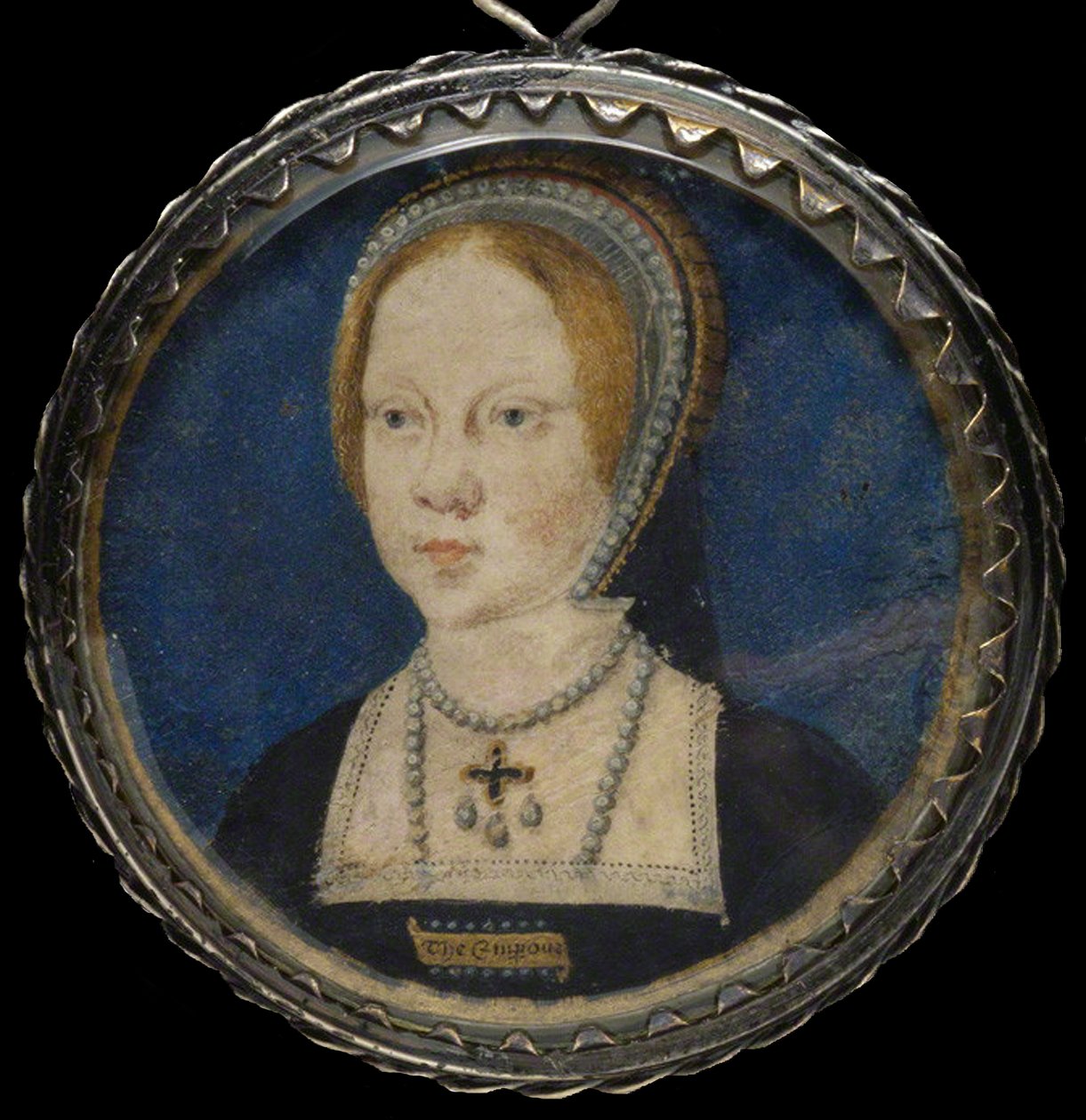 Portrett av Mary I av England, ca 1521-1525 av Lucas Horenbout or Hornebault
