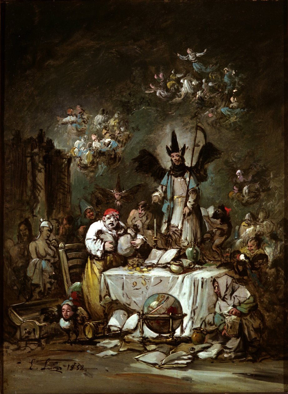 Allegorisk lunefull. Gjærigheten av Eugenio Lucas Velázquez