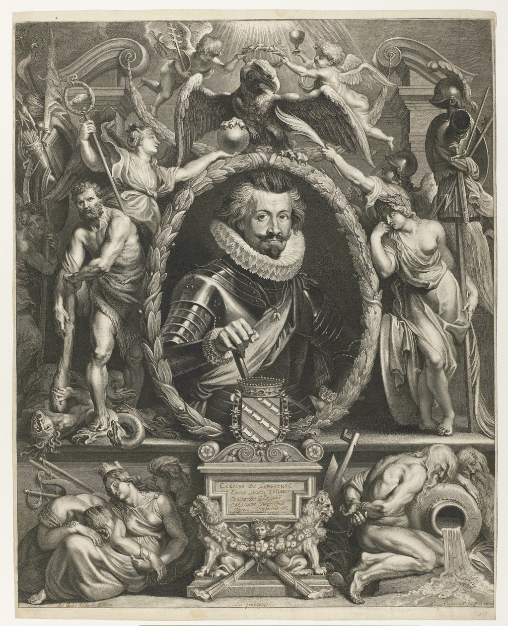 Portrett av Charles Bonaventure de Longueval, grev av Bucquoy Portrett av Charles-Bonaventure de Longueval, Graaf van Bucquoy av Lucas Vorsterman (I)