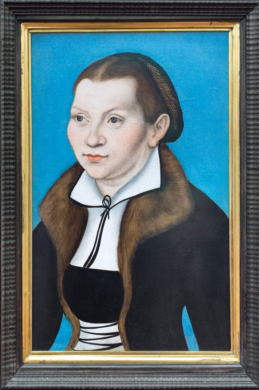 Portrett av Katharina von Vora av Lucas the Elder (workshop of) Cranach