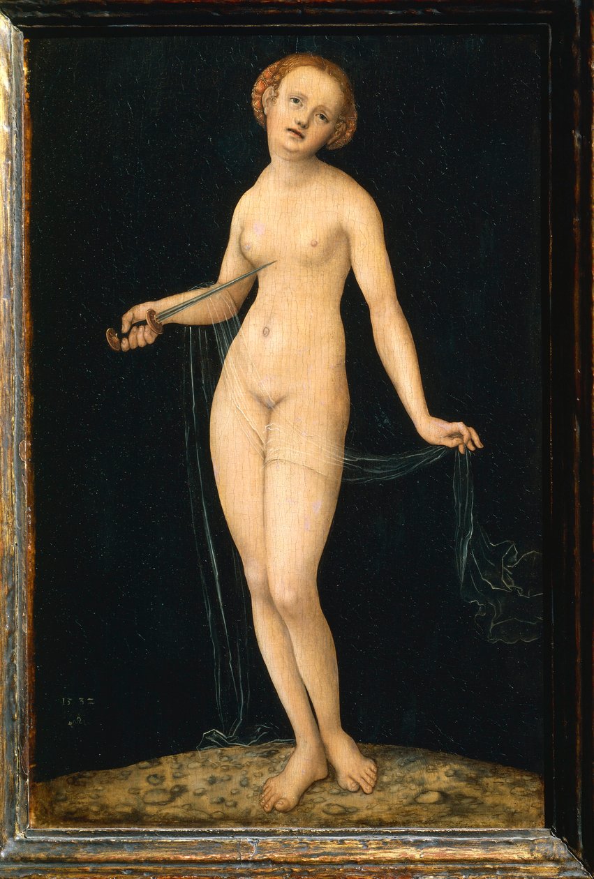 Østerrike, Wien, Malt bilde av Lucretia av Lucas the Elder Cranach