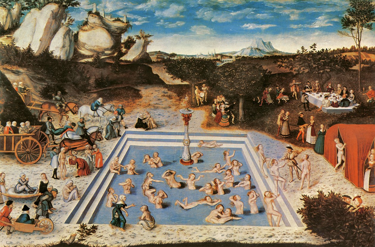 Fountain of Youth (olje på lerret) av Lucas the Elder Cranach