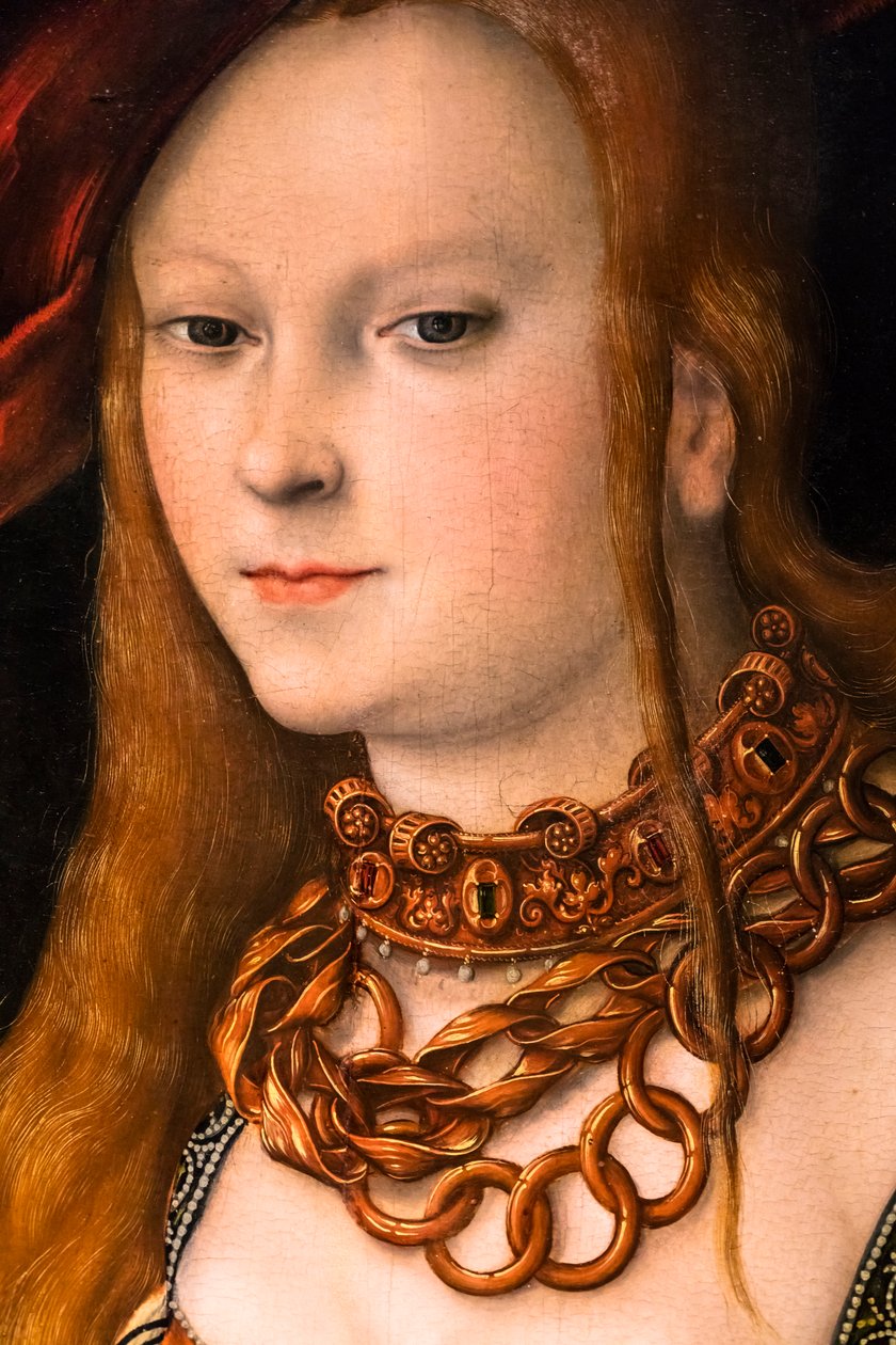 Judith med Holofernes#39; hode, ca. 1530 (Tempera og olje på tre (lind)) av Lucas the Elder Cranach
