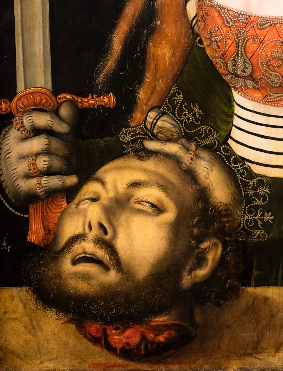 Judith med Holofernes#39; hode, ca. 1530 (Tempera og olje på tre (lind)) av Lucas the Elder Cranach