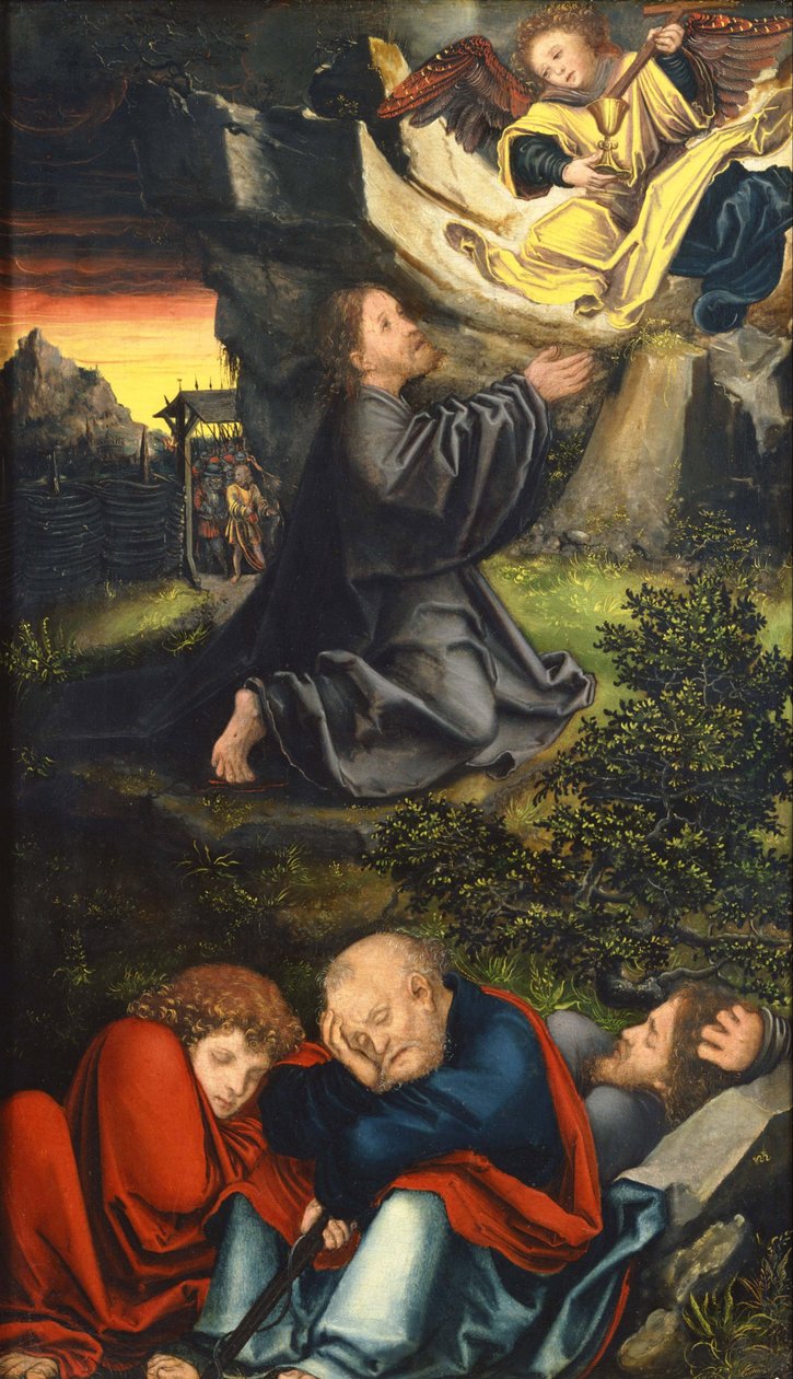 ""Bønn i olivenhagen"" Maleri av Lucas Cranach den eldste (1472-1553) rundt 1518 National Museum of Western Art, Tokyo Japan av Lucas the Elder Cranach