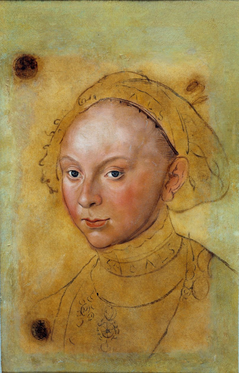 Portrett av Catherine de Brunswick Grubenhagen-maleri av Lucas Cranach (1472-1553) av Lucas the Elder Cranach