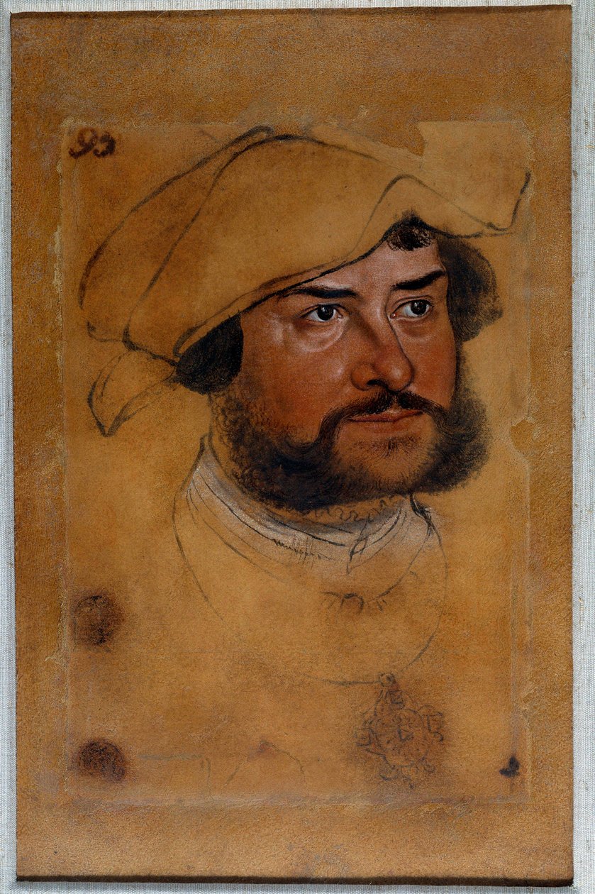 Portrett av Duke Ernest the Confessor Tegning av Lucas Cranach den gamle (eller den eldste av Lucas the Elder Cranach