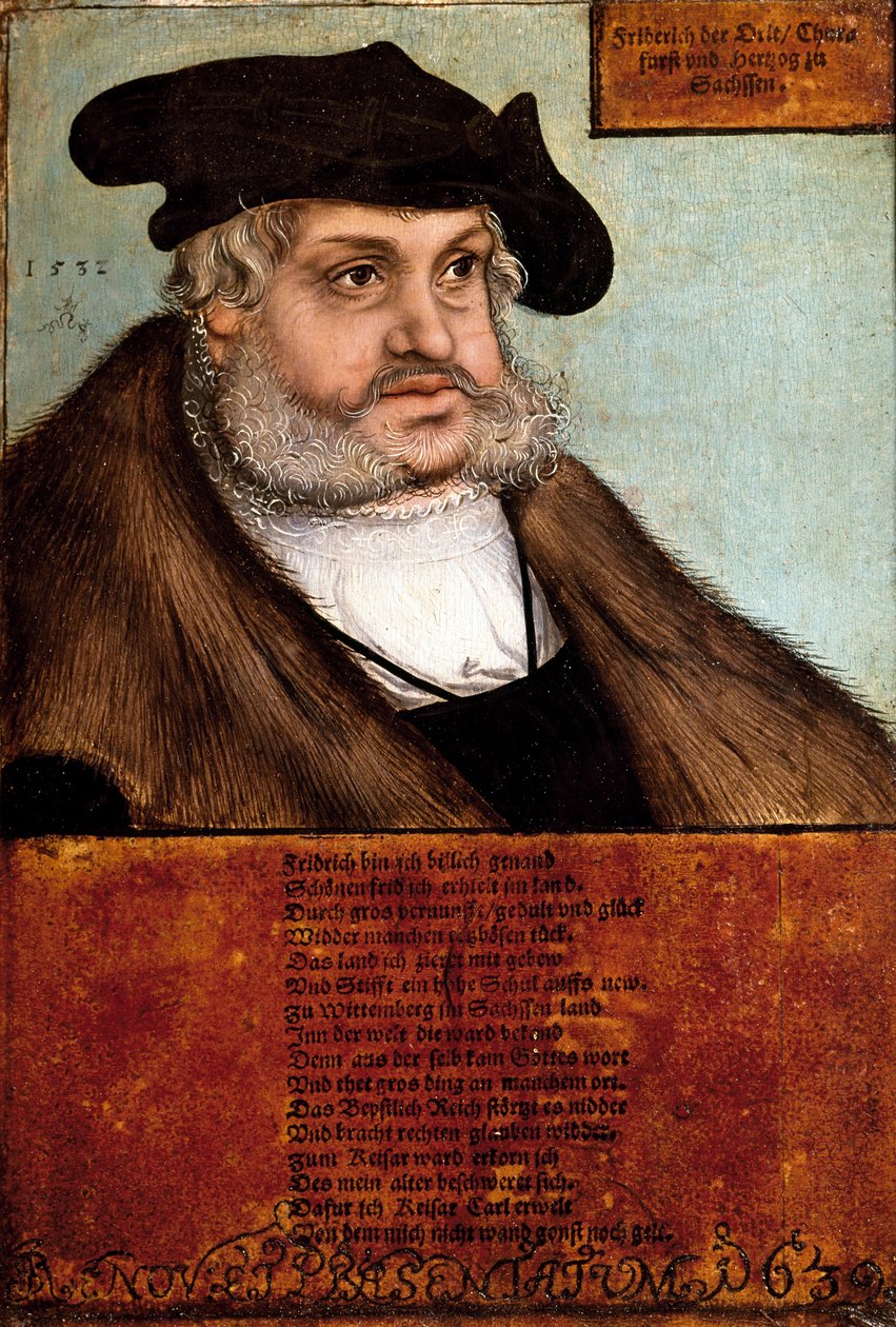 Portrett av Frederic III den vise, storkurfyrst av Sachsen (maleri av Lucas the Elder Cranach