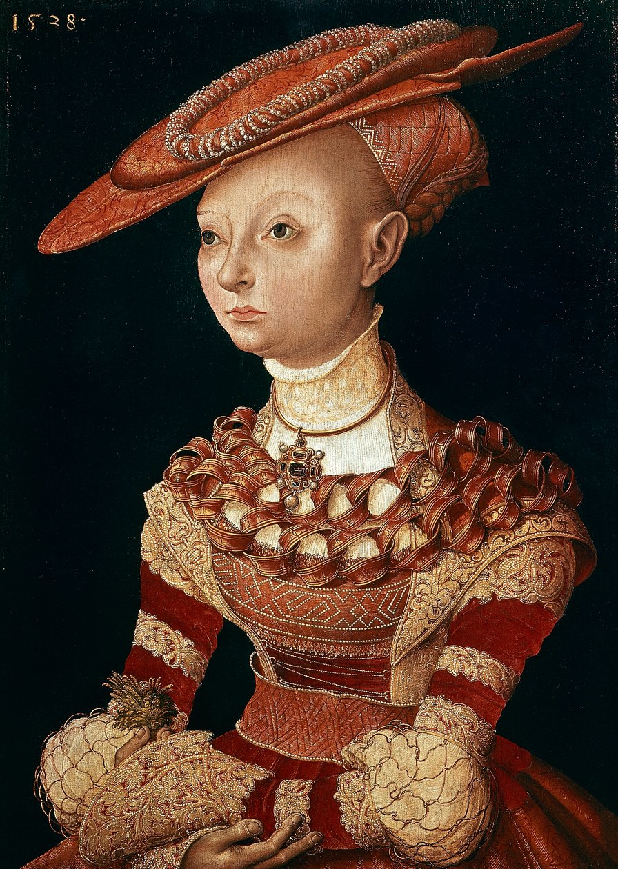 Portrait of Lady av Lucas Cranach Elder (1472-1553) av Lucas the Elder Cranach
