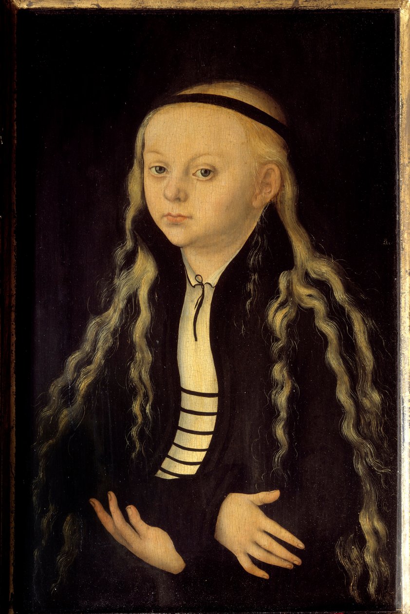 Portrett av Magdalena Luther (1529-1542) datter av Martin Luther Maleri av Lucas Cranach den gamle (eller den eldste) av Lucas the Elder Cranach