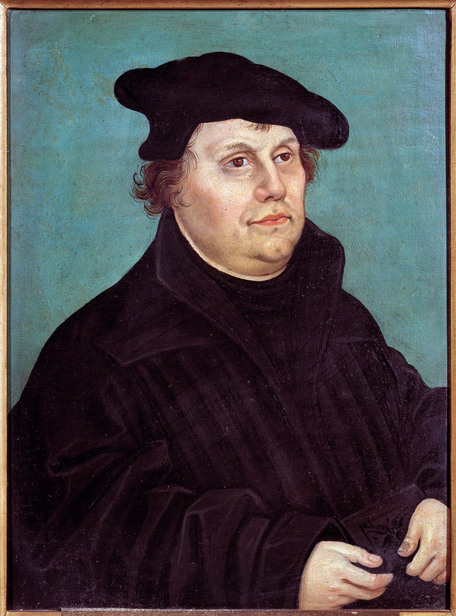 Portrett av Martin Luther (1483-1546) tysk religiøs reformator. Maleri av Lucas Cranach den gamle (eller den gamle av Lucas the Elder Cranach