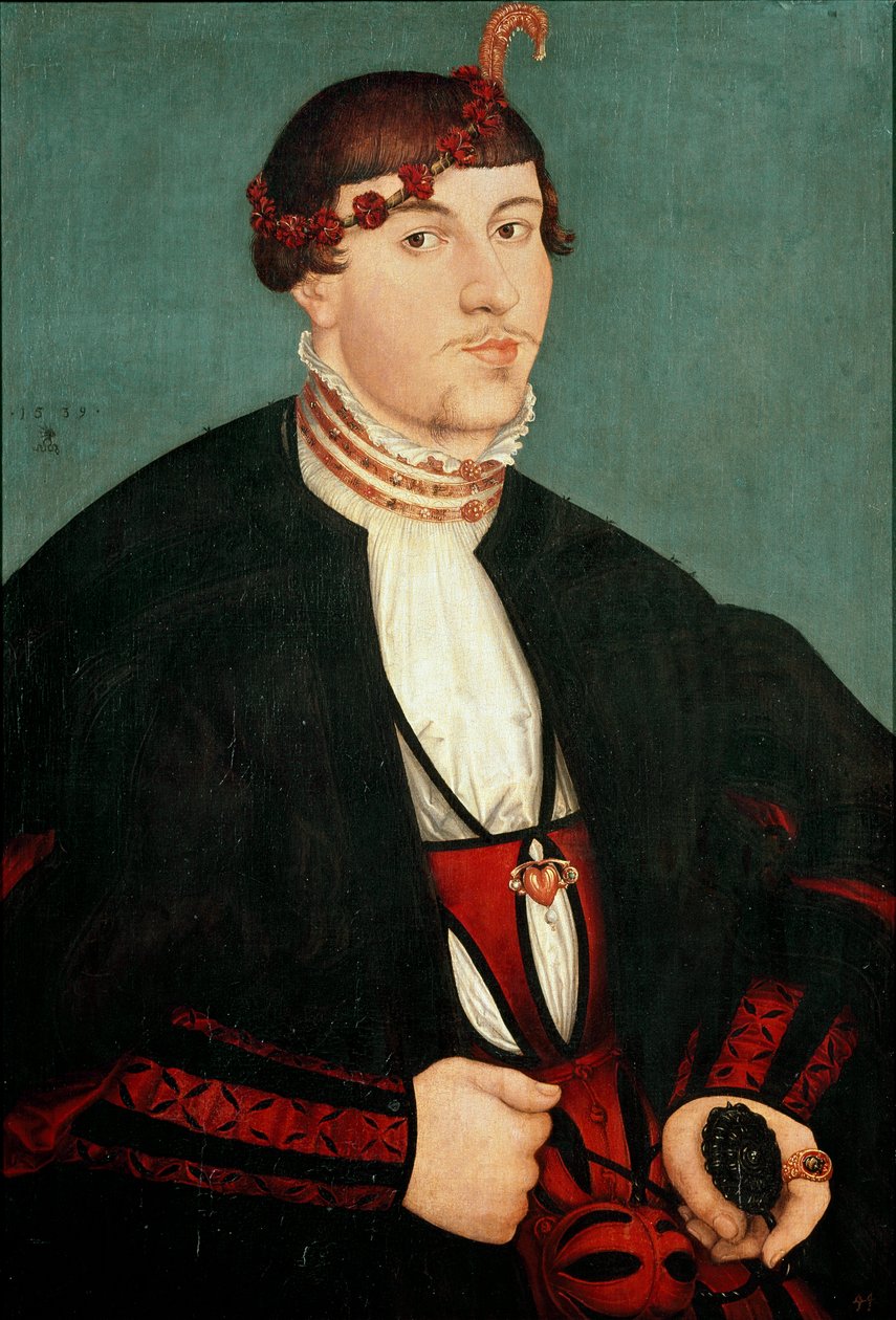 Portrett av en gentleman sa forloveden Maleri av Lucas Cranach den eldste (1472-1553) 1539 Sao Paulo, Museum of Art av Lucas the Elder Cranach