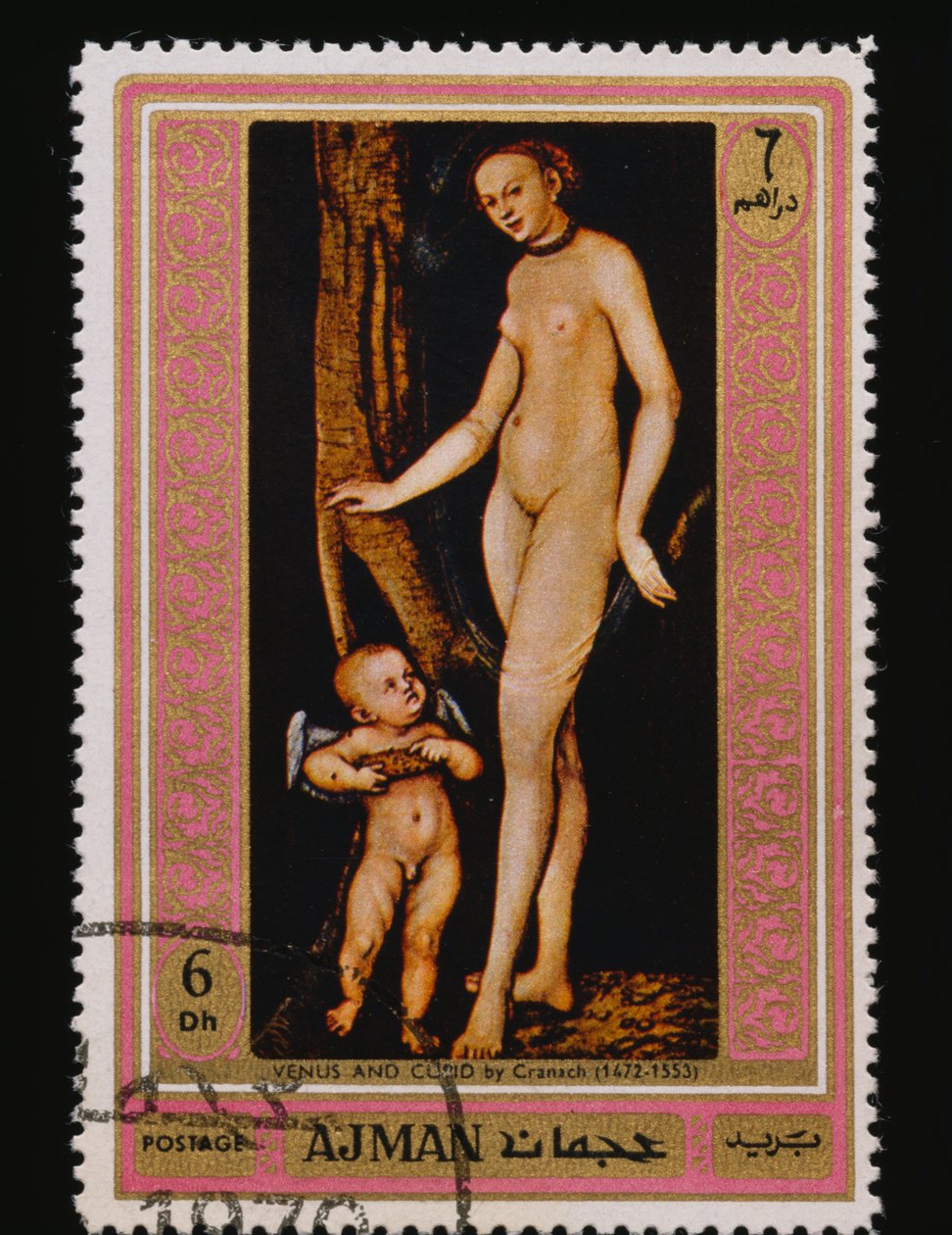 Frimerke Serien med kjente malerier (nakenbilder). av Lucas the Elder Cranach