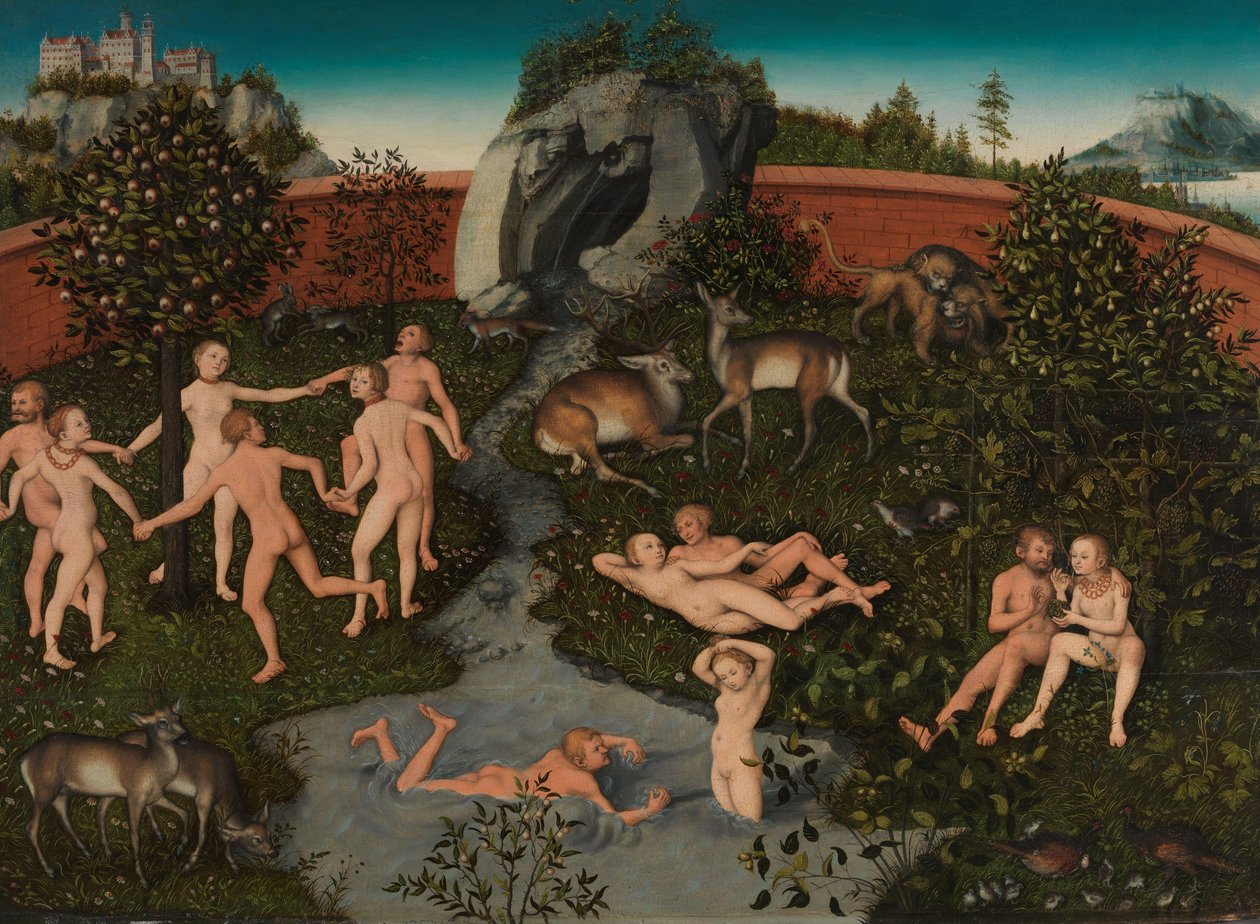The Golden Age, ca. 1534 (olje på tre) av Lucas the Elder Cranach
