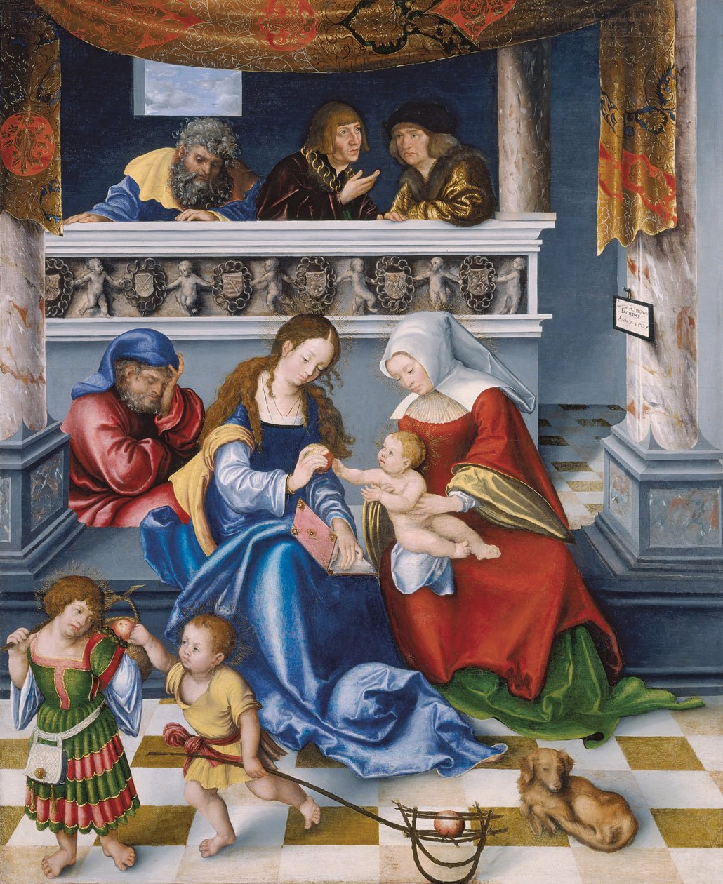 Det hellige slektskap (såkalt Torgau-altertavle) sentralpanel av Lucas the Elder Cranach