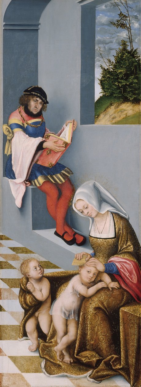 Det hellige slektskap (såkalt Torgau-altertavle) høyre panel av Lucas the Elder Cranach