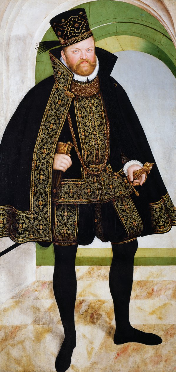 Portrett av Augustus I av Sachsen av Lucas the Younger Cranach