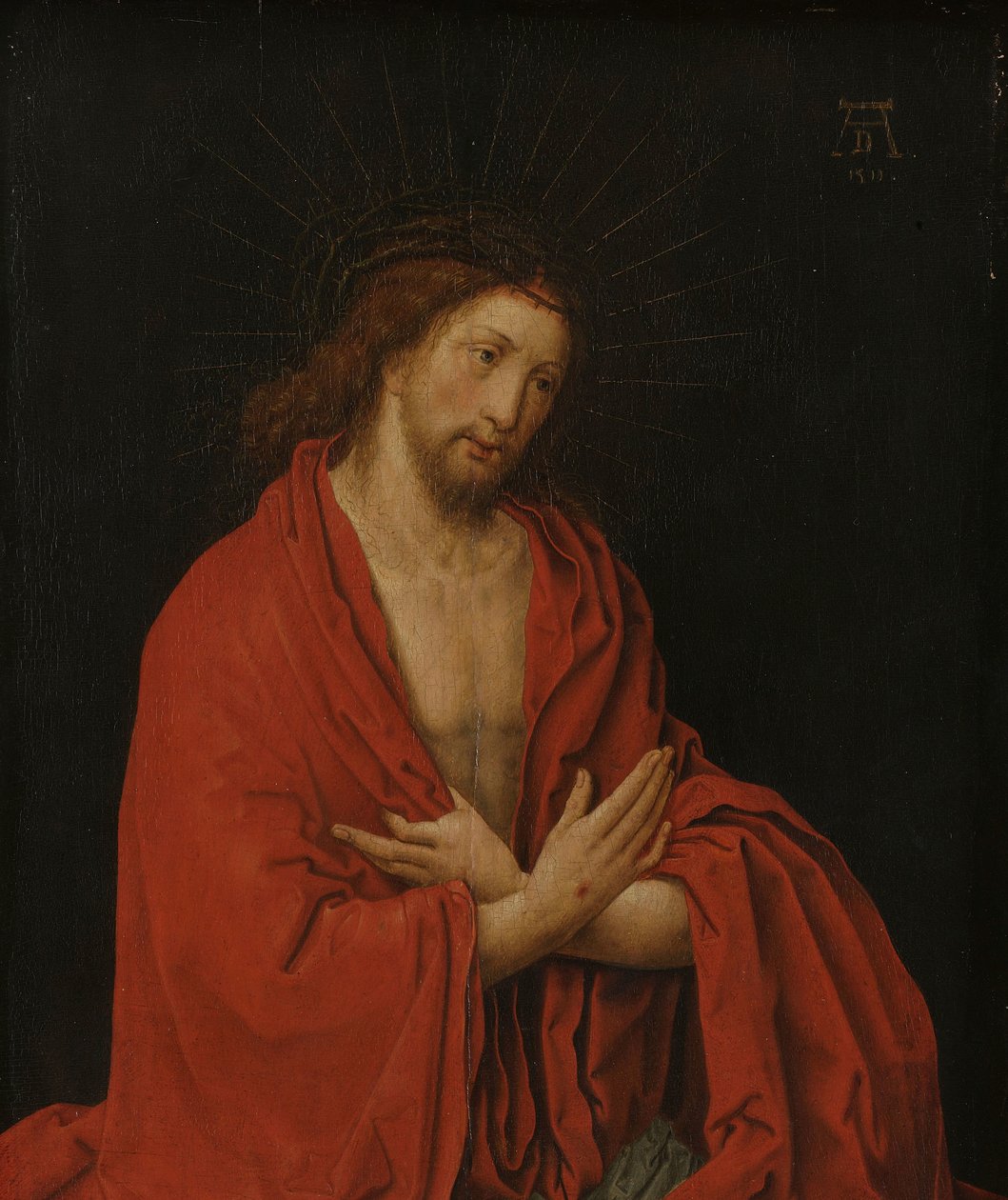 Kristus med tornekrone av Lucas van Leyden (copy after)