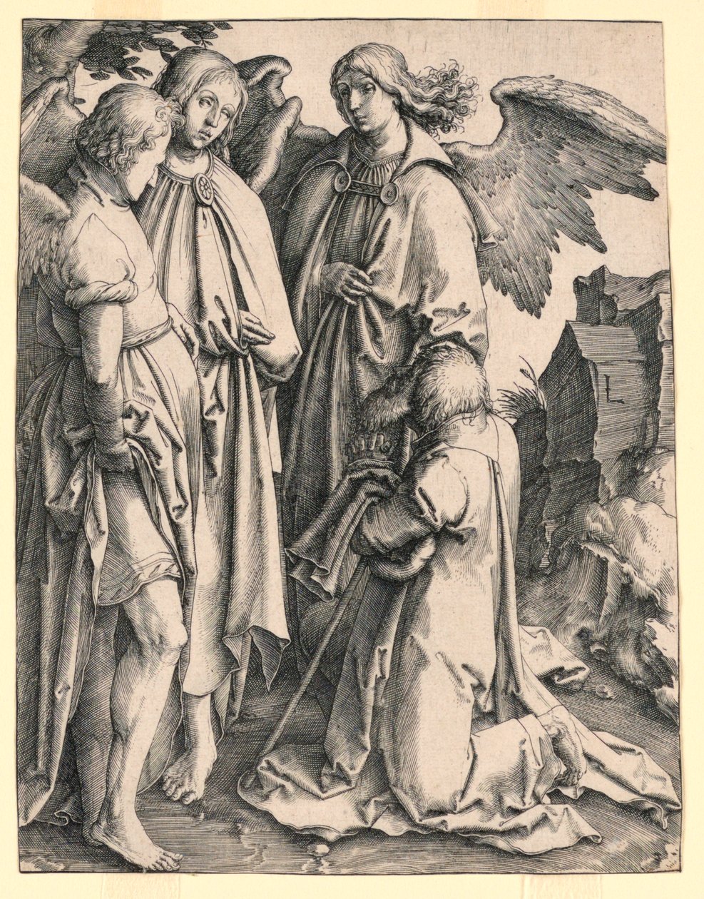 Abraham og de tre englene av Lucas van Leyden