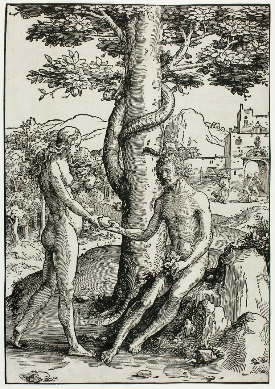 Adam og Eva (Menneskets fall) av Lucas van Leyden