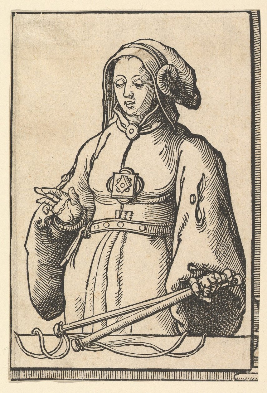 Agripine Sibyl, fra serien av Sibylls, ca. 1530. av Lucas van Leyden