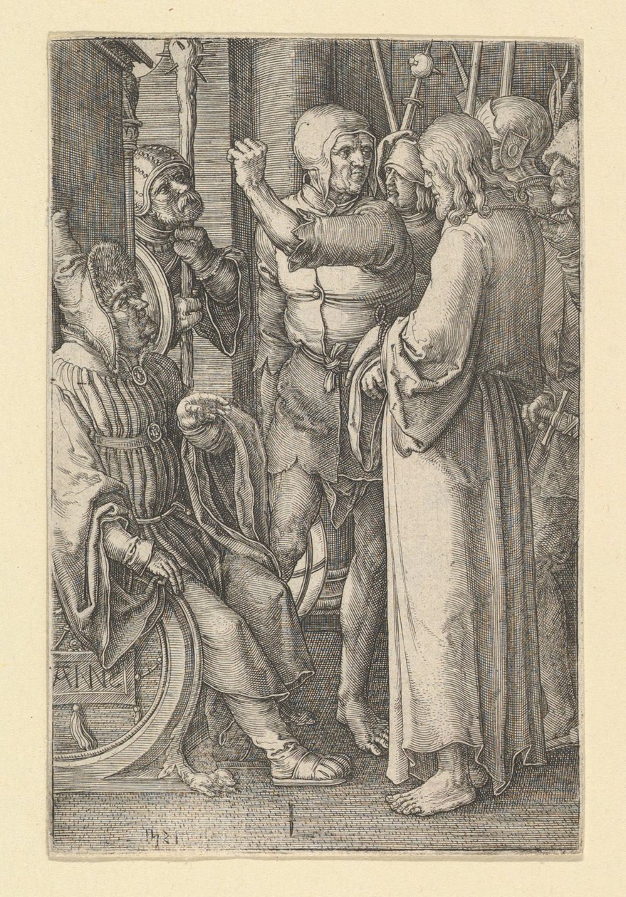 Kristus før Annas, 1521. av Lucas van Leyden