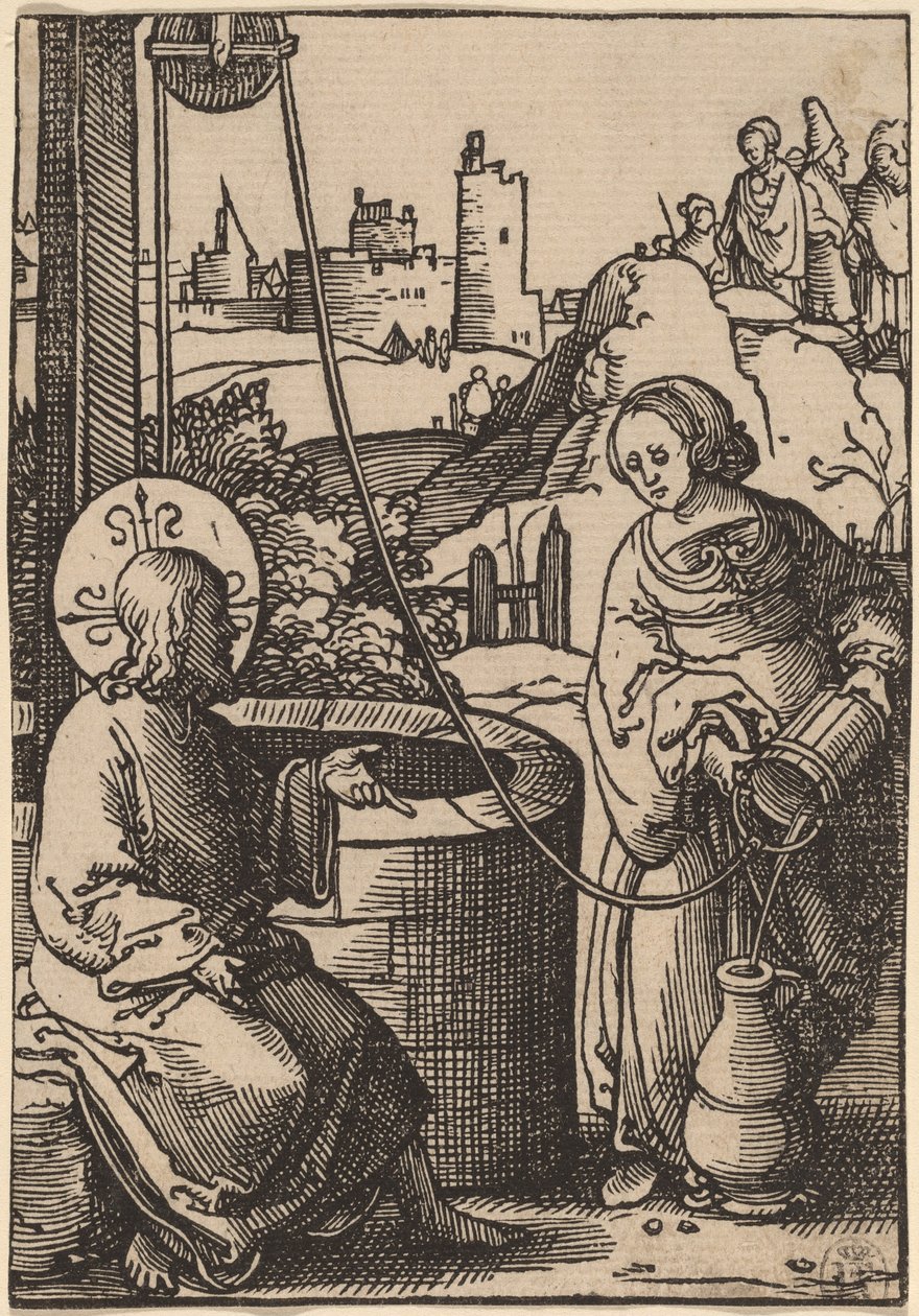 Kristus og kvinnen i Samaria av Lucas van Leyden