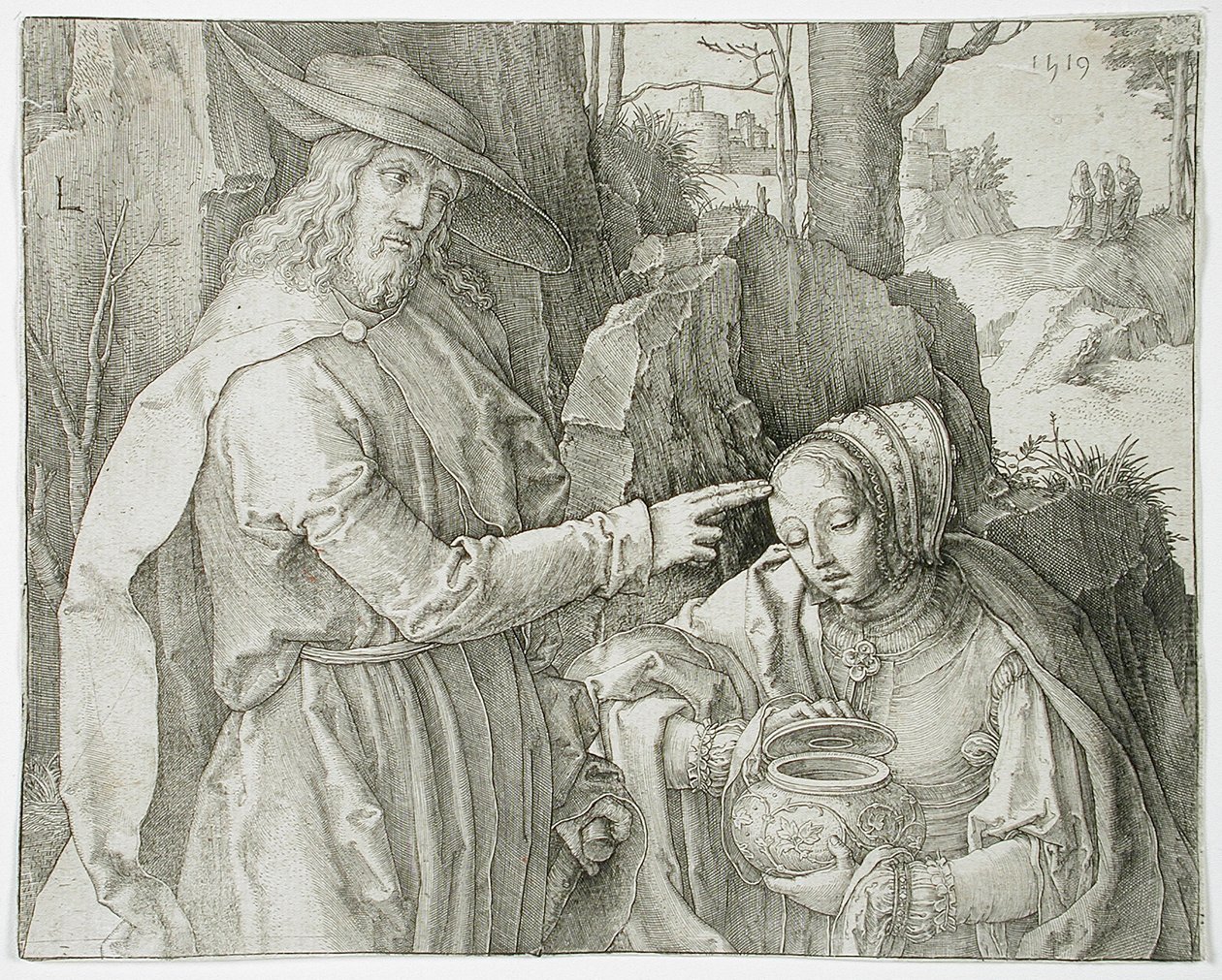 Kristus som gartner viser seg for den hellige Maria Magdalena av Lucas van Leyden