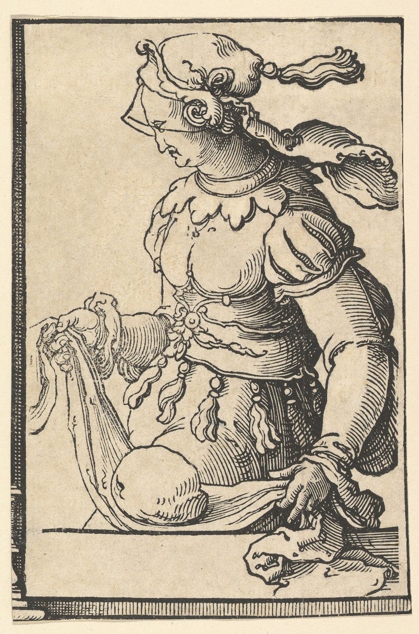 Cumean Sibyl, fra serien av Sibylls, ca. 1530. av Lucas van Leyden