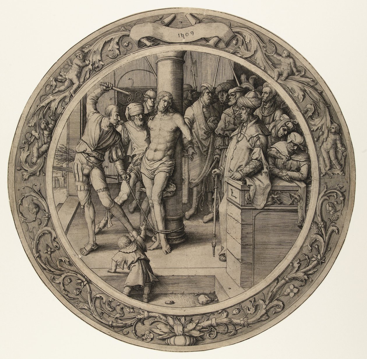 Kristi flagellasjon The Round Passion (serietittel) av Lucas van Leyden