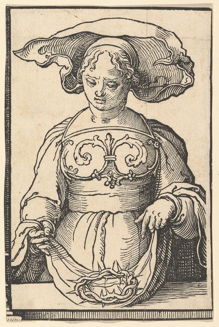 Delphic Sibyl, fra serien av Sibylls, ca. 1530. av Lucas van Leyden
