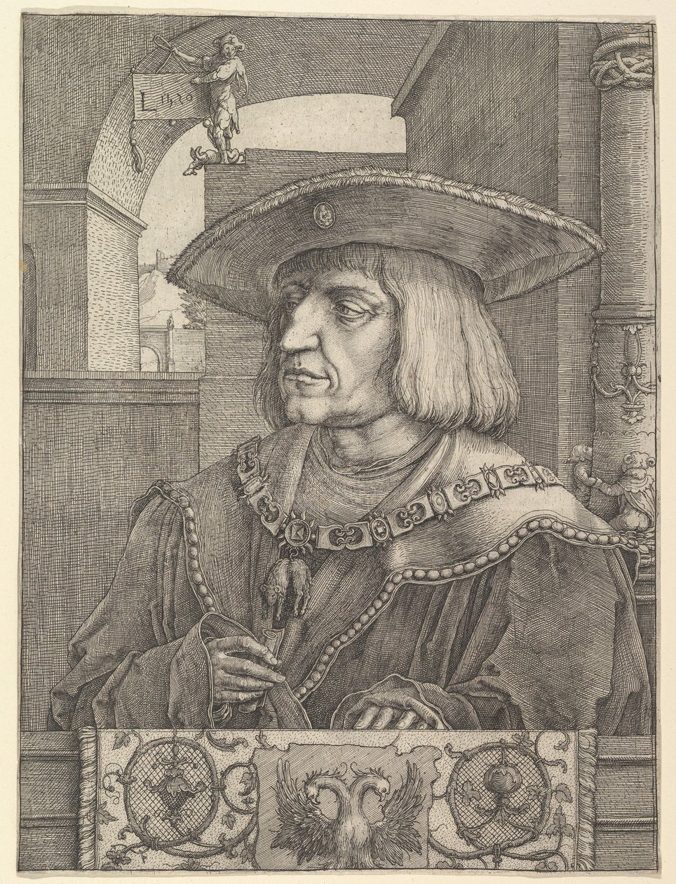 Keiser Maximilian I, 1520. av Lucas van Leyden