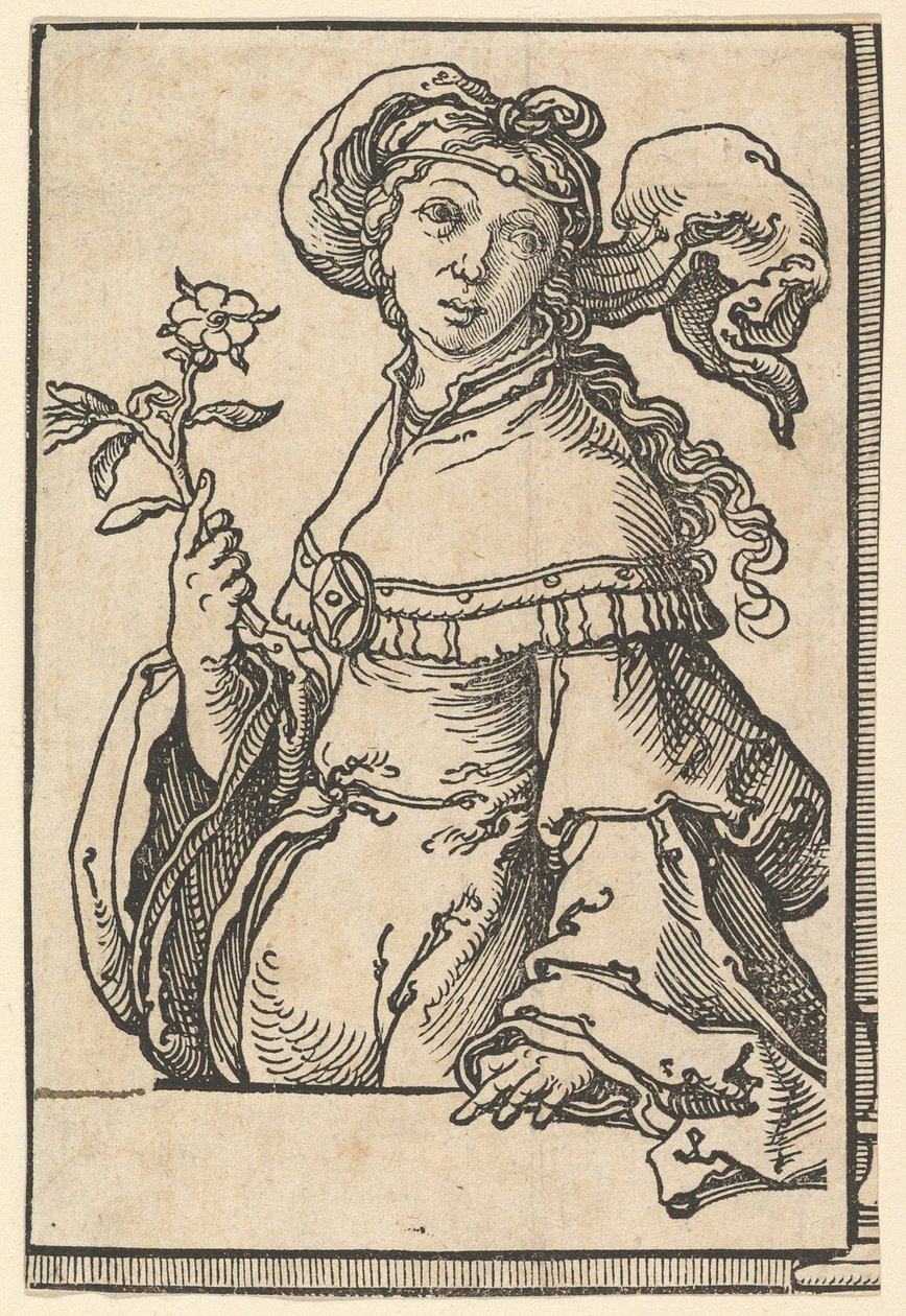 Erythrean Sibyl, fra serien av Sibylls, ca. 1530. av Lucas van Leyden