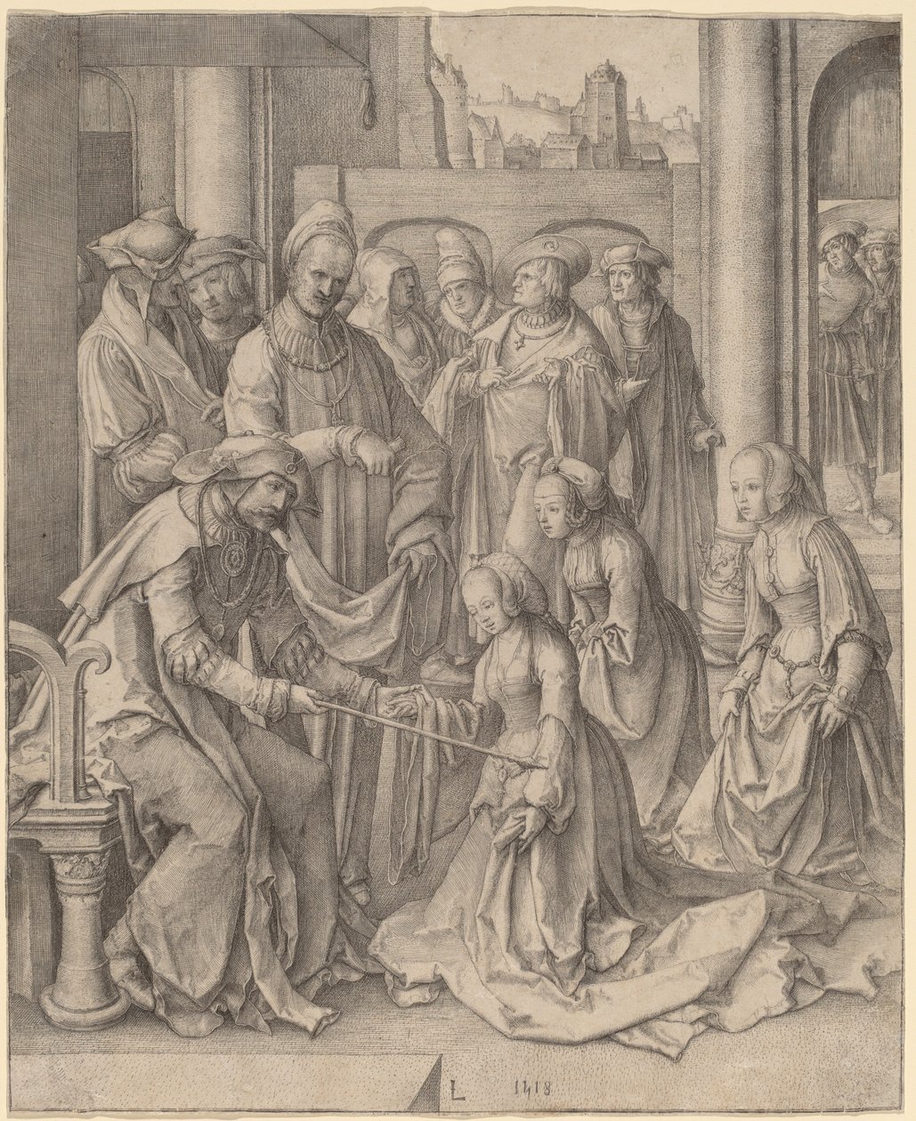 Ester før Ahasverus av Lucas van Leyden