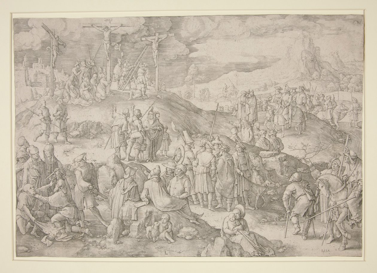 Golgata (Den store Golgata) av Lucas van Leyden