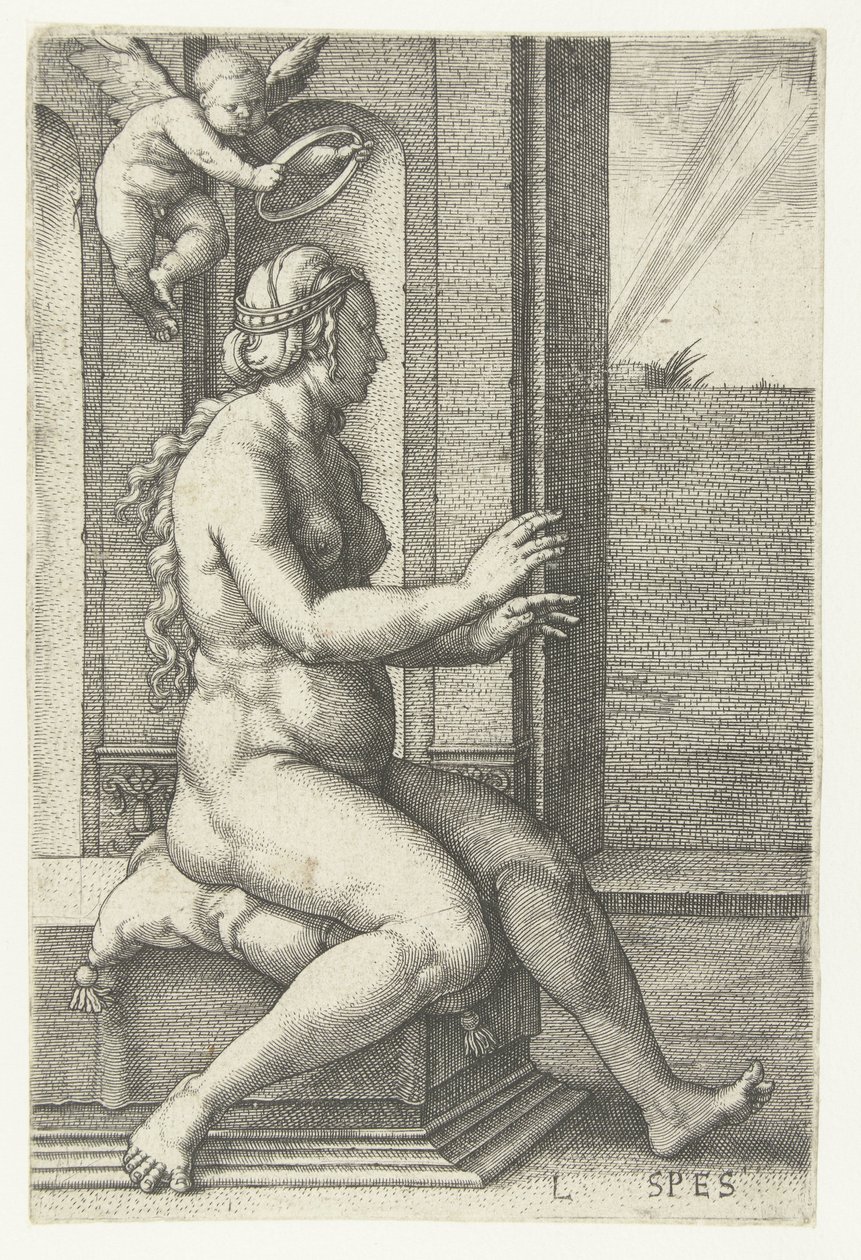 Heap Spes (tittel på objekt) Seven Virtues (serietittel) av Lucas van Leyden