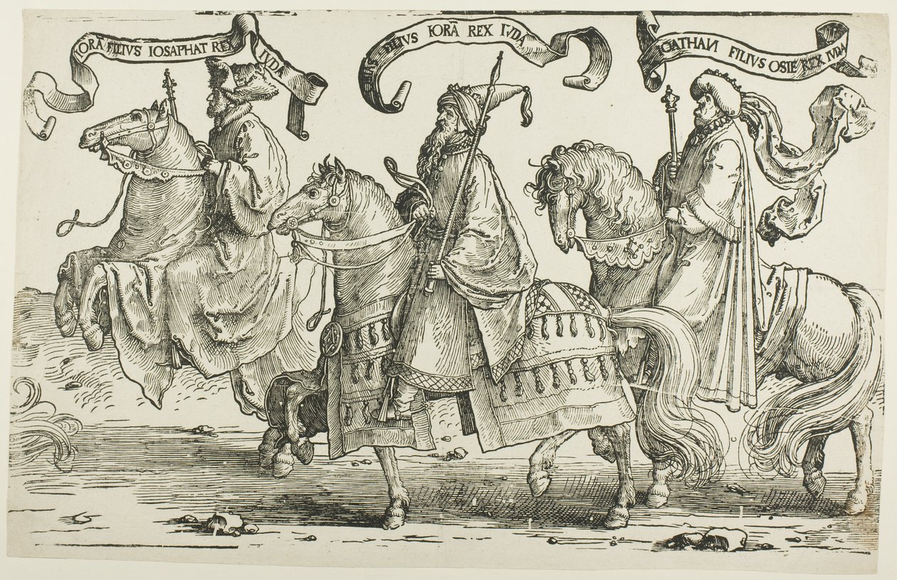 Joram, Ussia, Jotam, plate tre, fra De tolv konger av Israel av Lucas van Leyden